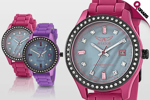For QR199 Stand Out with Women's Aviator Watches - Choose from 5 Classy Designs! (QR545 Value)